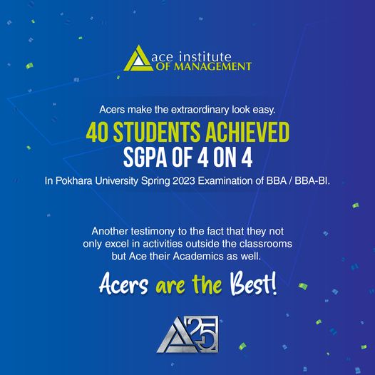 40 students achieved SGPA of 4 on 4