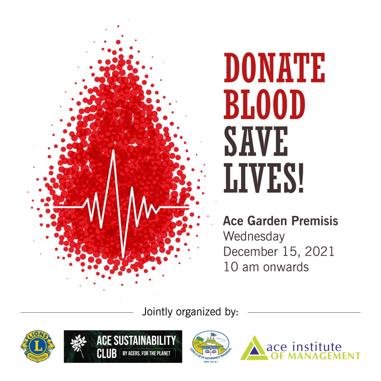 Blood donation program at Ace, for a cause