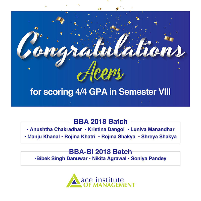 Hearty Congratulations to our beloved Acers!