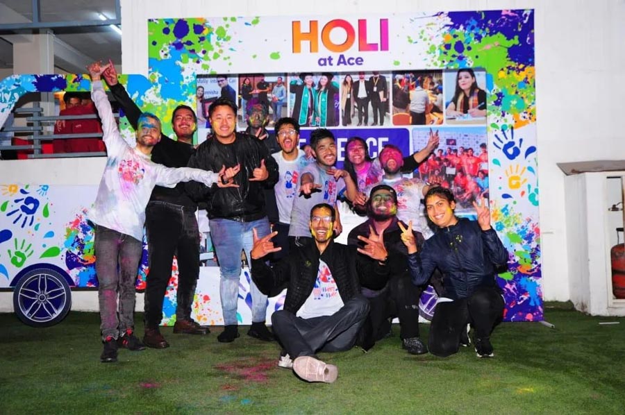 MBA Evening team successfully organized Holi Event at Ace premises