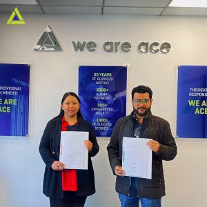 A Memorandum of Understanding (MoU) was signed between Ace Institute of Management and Delta AutoCorp Pvt. Ltd., an authorized distributor of Vespa and Aprilla