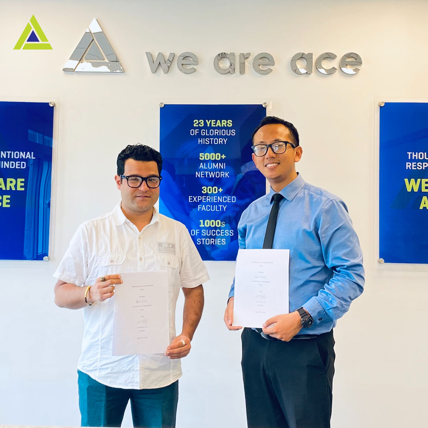 (MoU) signed between AIM and ACT 360 Pvt. Ltd.