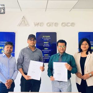 A Memorandum of Understanding (MoU) signed between Ace Institute of Management and Sagar Group