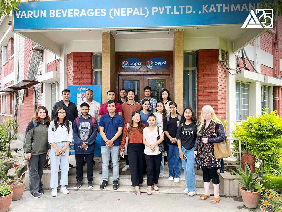 Students of Ace Graduate School visited Varun Beverages Nepal Pvt. Ltd