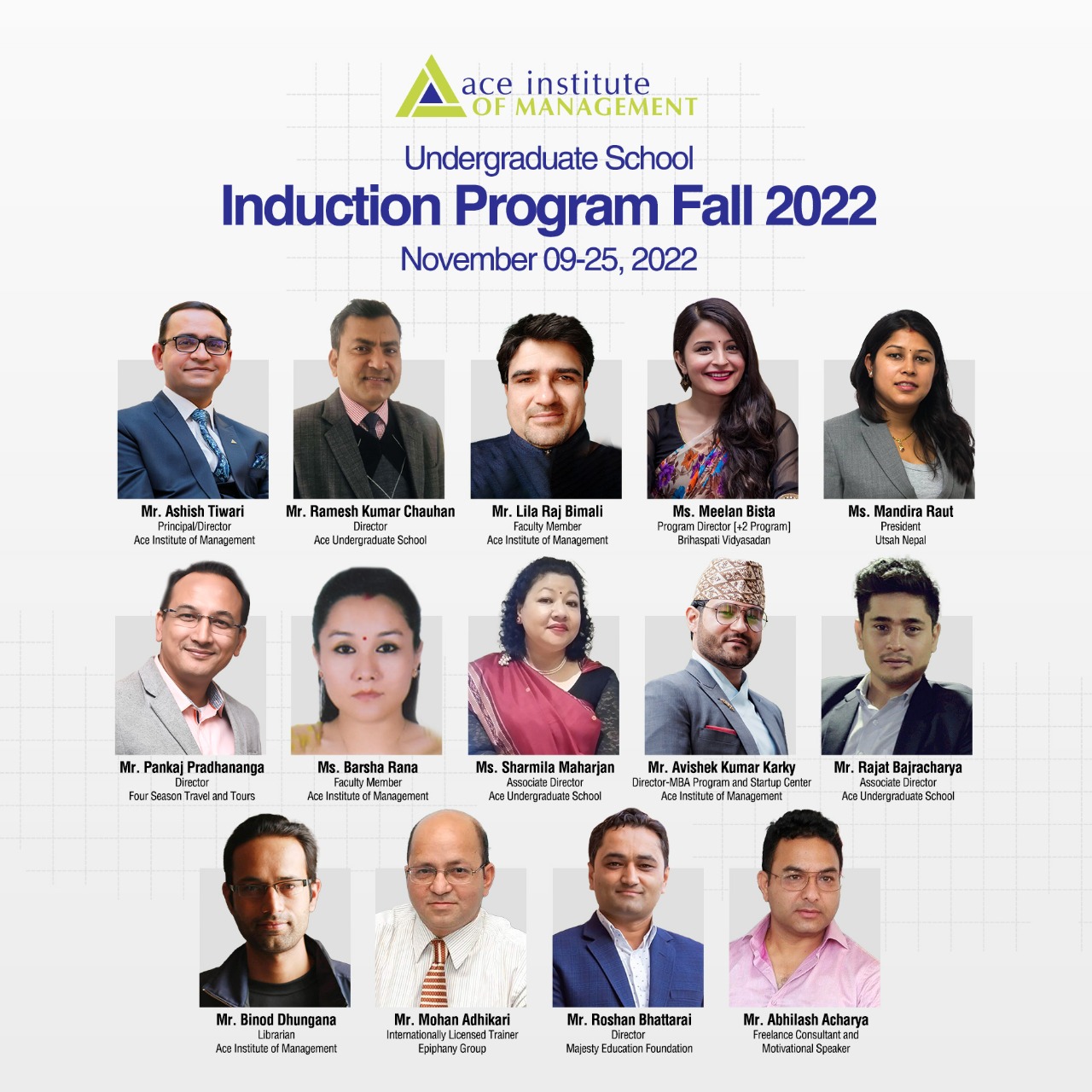 Induction Program of BBA and BBA-BI ( Group 1) , Fall 2022